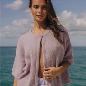 Daily Drills Purple Short Sleeve Sweater